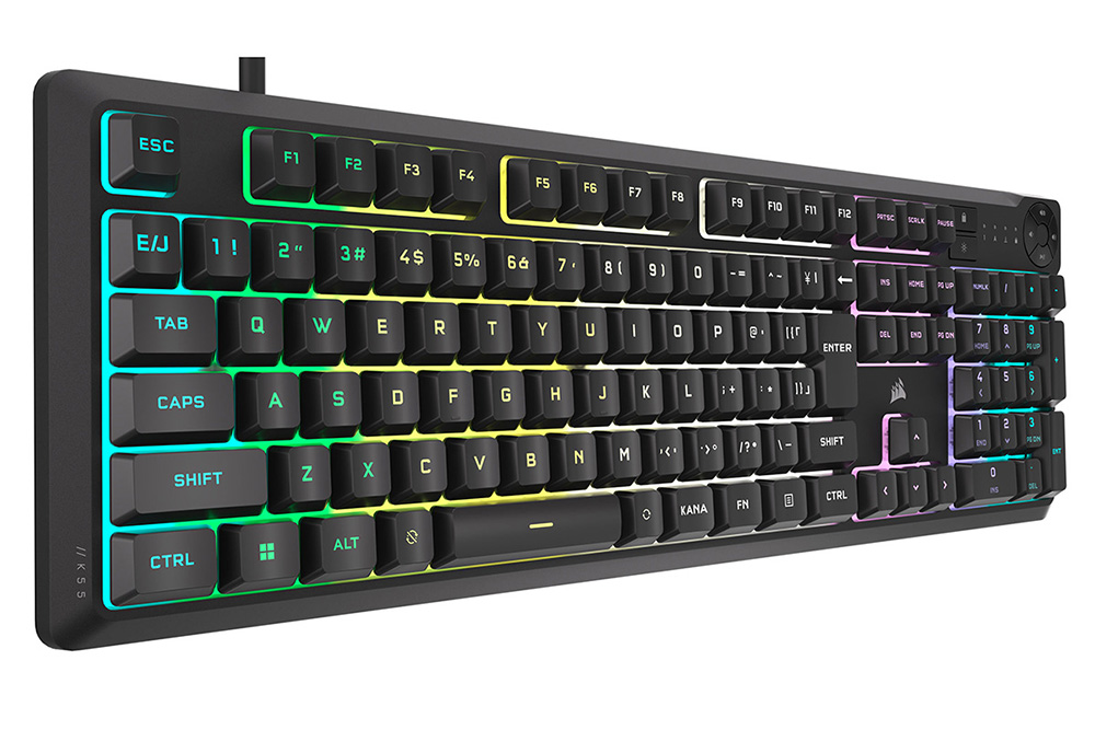 コルセア、メディア操作ボタンなど搭載のゲーミングキーボード「K55 CORE RGB」