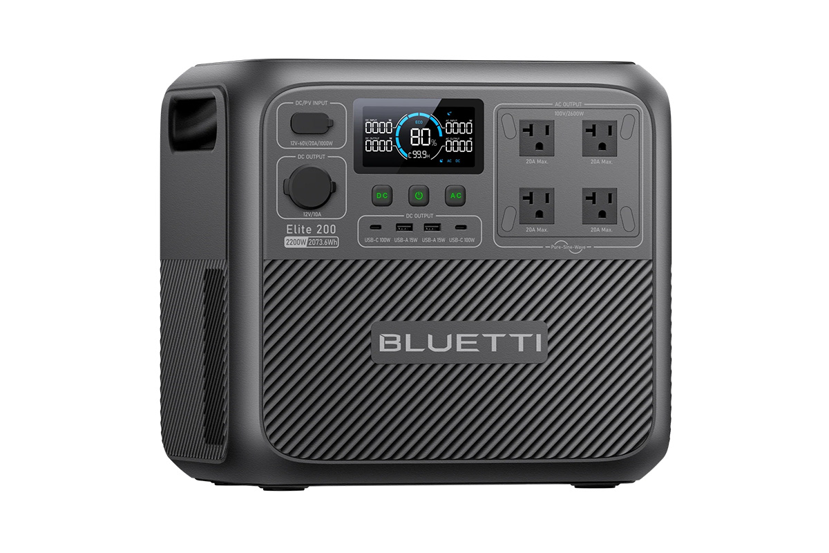 BLUETTI、EVグレードのバッテリーを採用した2kWh級ポータブル電源「Elite200V2」